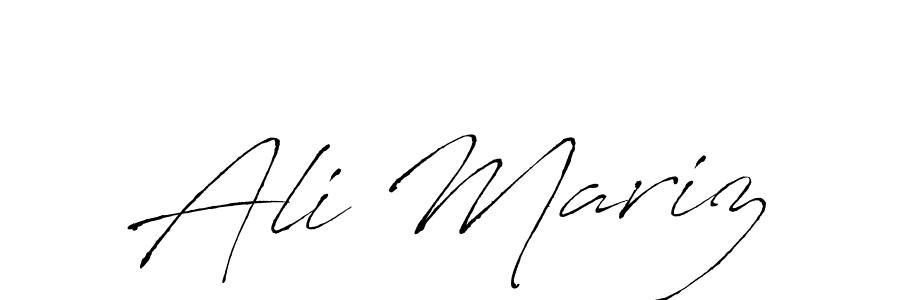 Antro_Vectra is a professional signature style that is perfect for those who want to add a touch of class to their signature. It is also a great choice for those who want to make their signature more unique. Get Ali Mariz name to fancy signature for free. Ali Mariz signature style 6 images and pictures png