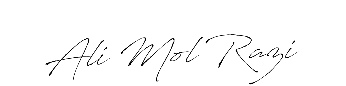 Also we have Ali Mol Razi name is the best signature style. Create professional handwritten signature collection using Antro_Vectra autograph style. Ali Mol Razi signature style 6 images and pictures png