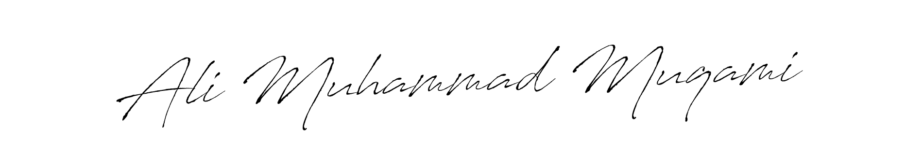 Ali Muhammad Muqami stylish signature style. Best Handwritten Sign (Antro_Vectra) for my name. Handwritten Signature Collection Ideas for my name Ali Muhammad Muqami. Ali Muhammad Muqami signature style 6 images and pictures png