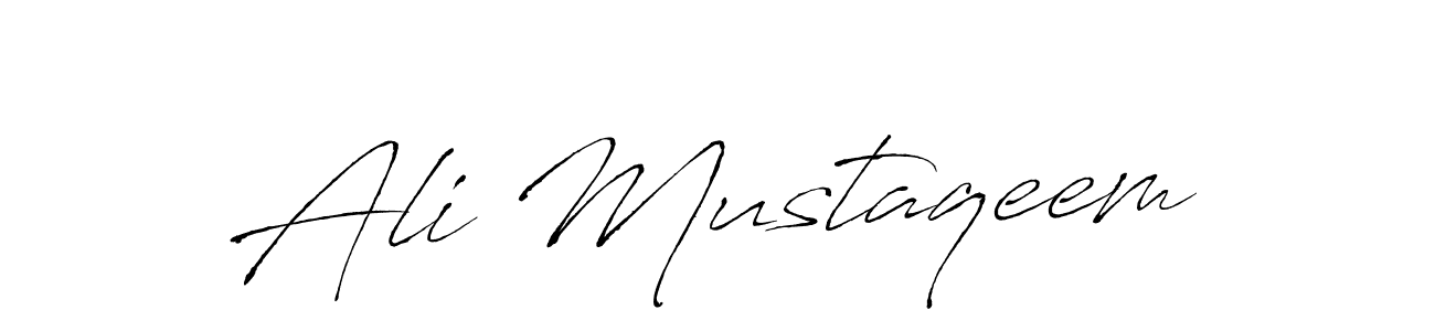How to make Ali Mustaqeem name signature. Use Antro_Vectra style for creating short signs online. This is the latest handwritten sign. Ali Mustaqeem signature style 6 images and pictures png