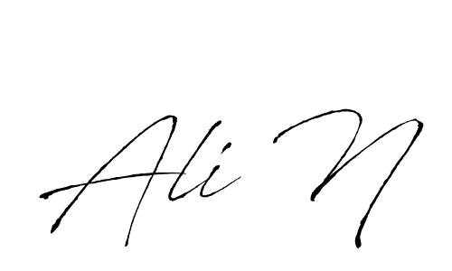 Make a beautiful signature design for name Ali N. With this signature (Antro_Vectra) style, you can create a handwritten signature for free. Ali N signature style 6 images and pictures png