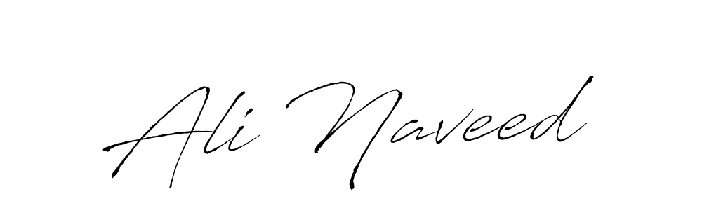 How to make Ali Naveed name signature. Use Antro_Vectra style for creating short signs online. This is the latest handwritten sign. Ali Naveed signature style 6 images and pictures png