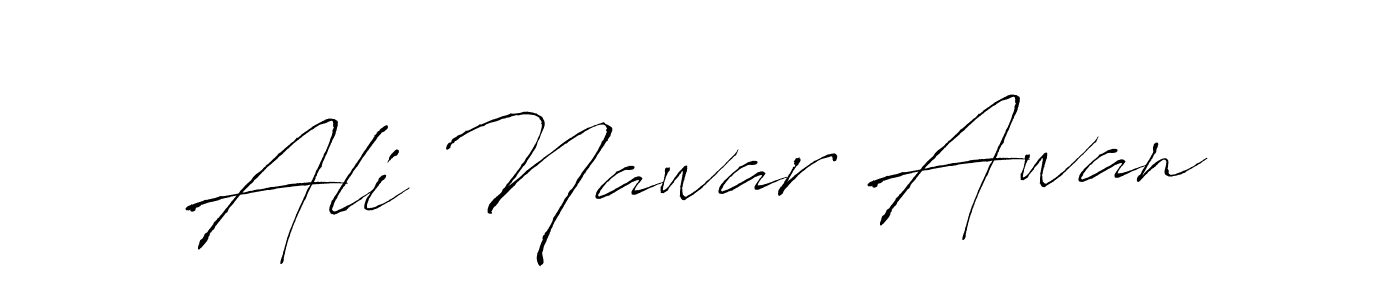 You can use this online signature creator to create a handwritten signature for the name Ali Nawar Awan. This is the best online autograph maker. Ali Nawar Awan signature style 6 images and pictures png