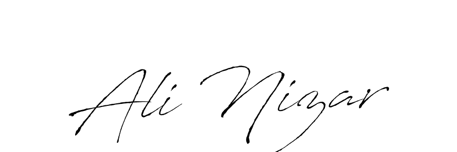 Make a beautiful signature design for name Ali Nizar. With this signature (Antro_Vectra) style, you can create a handwritten signature for free. Ali Nizar signature style 6 images and pictures png