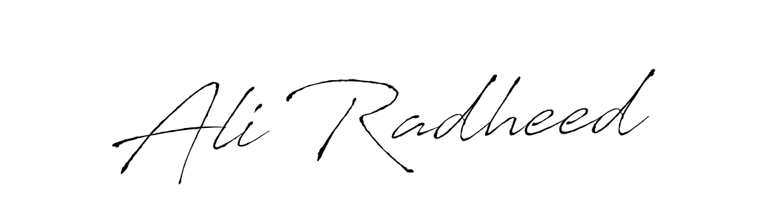 Ali Radheed stylish signature style. Best Handwritten Sign (Antro_Vectra) for my name. Handwritten Signature Collection Ideas for my name Ali Radheed. Ali Radheed signature style 6 images and pictures png