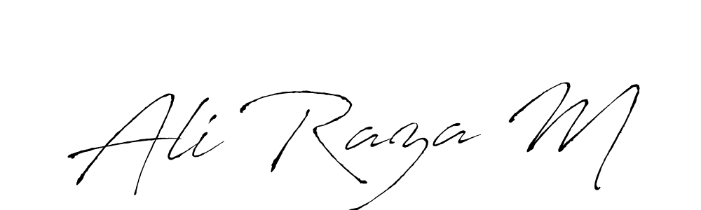 Create a beautiful signature design for name Ali Raza M. With this signature (Antro_Vectra) fonts, you can make a handwritten signature for free. Ali Raza M signature style 6 images and pictures png