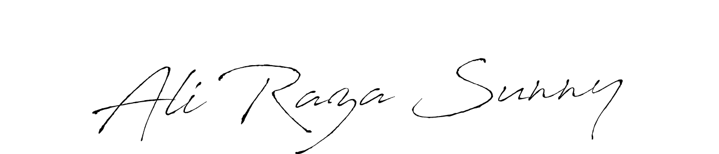 Design your own signature with our free online signature maker. With this signature software, you can create a handwritten (Antro_Vectra) signature for name Ali Raza Sunny. Ali Raza Sunny signature style 6 images and pictures png
