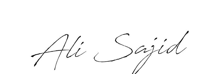 How to make Ali Sajid name signature. Use Antro_Vectra style for creating short signs online. This is the latest handwritten sign. Ali Sajid signature style 6 images and pictures png