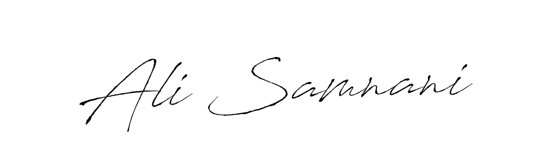 Ali Samnani stylish signature style. Best Handwritten Sign (Antro_Vectra) for my name. Handwritten Signature Collection Ideas for my name Ali Samnani. Ali Samnani signature style 6 images and pictures png