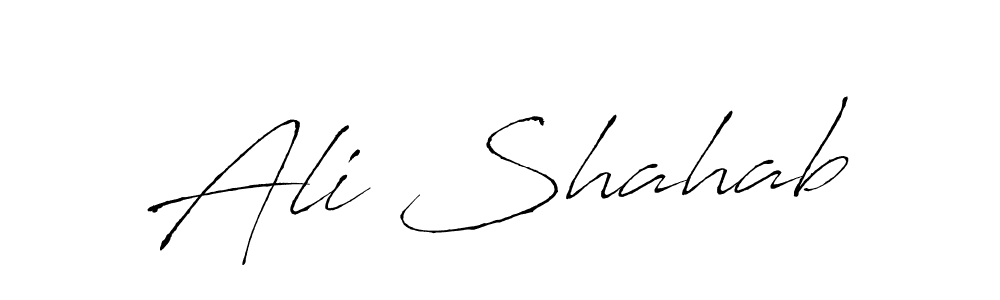 Antro_Vectra is a professional signature style that is perfect for those who want to add a touch of class to their signature. It is also a great choice for those who want to make their signature more unique. Get Ali Shahab name to fancy signature for free. Ali Shahab signature style 6 images and pictures png