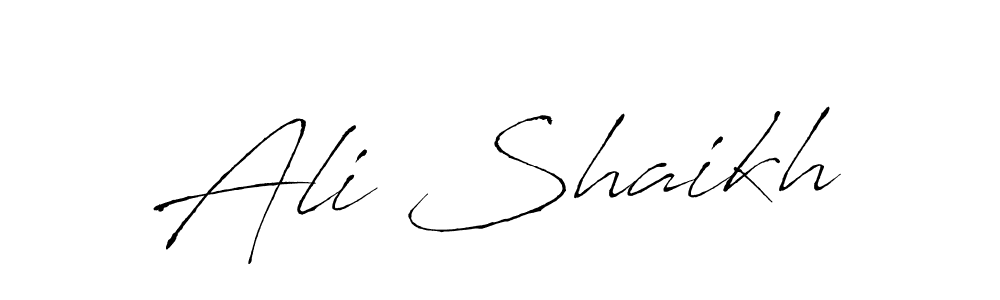 if you are searching for the best signature style for your name Ali Shaikh. so please give up your signature search. here we have designed multiple signature styles  using Antro_Vectra. Ali Shaikh signature style 6 images and pictures png