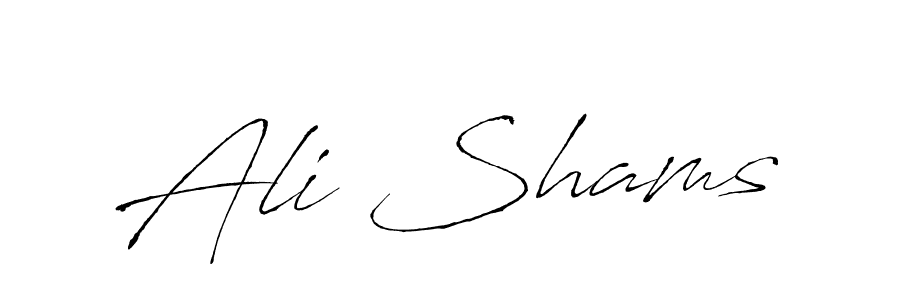 Design your own signature with our free online signature maker. With this signature software, you can create a handwritten (Antro_Vectra) signature for name Ali Shams. Ali Shams signature style 6 images and pictures png