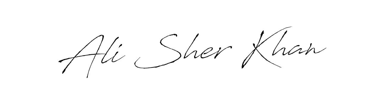 Ali Sher Khan stylish signature style. Best Handwritten Sign (Antro_Vectra) for my name. Handwritten Signature Collection Ideas for my name Ali Sher Khan. Ali Sher Khan signature style 6 images and pictures png