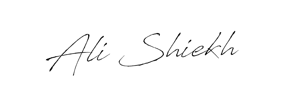 How to make Ali Shiekh name signature. Use Antro_Vectra style for creating short signs online. This is the latest handwritten sign. Ali Shiekh signature style 6 images and pictures png