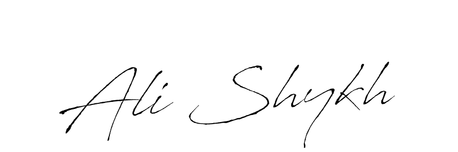 Make a beautiful signature design for name Ali Shykh. With this signature (Antro_Vectra) style, you can create a handwritten signature for free. Ali Shykh signature style 6 images and pictures png