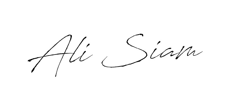 Make a beautiful signature design for name Ali Siam. With this signature (Antro_Vectra) style, you can create a handwritten signature for free. Ali Siam signature style 6 images and pictures png