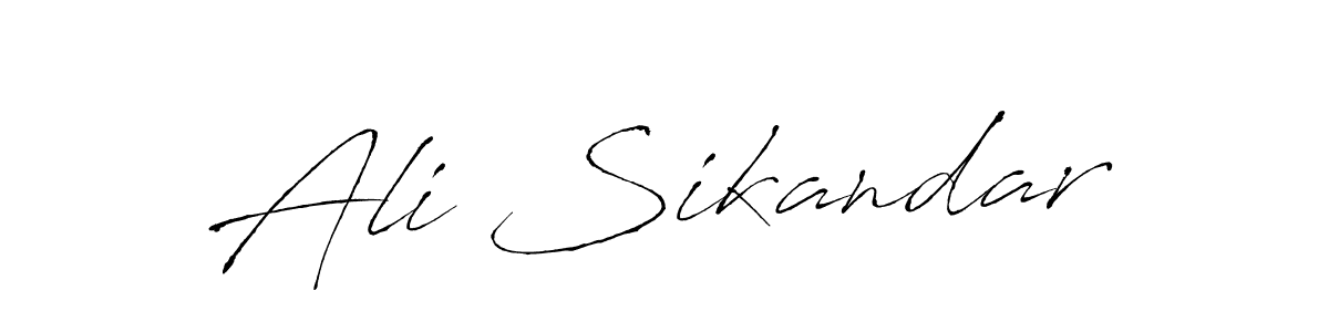 How to make Ali Sikandar name signature. Use Antro_Vectra style for creating short signs online. This is the latest handwritten sign. Ali Sikandar signature style 6 images and pictures png