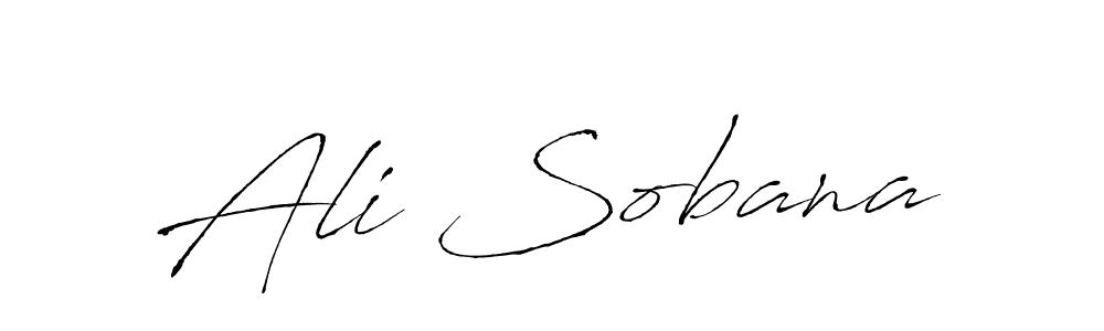 How to make Ali Sobana name signature. Use Antro_Vectra style for creating short signs online. This is the latest handwritten sign. Ali Sobana signature style 6 images and pictures png