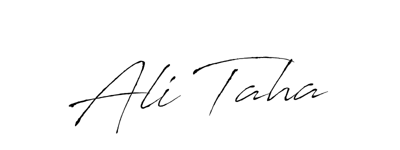 How to make Ali Taha name signature. Use Antro_Vectra style for creating short signs online. This is the latest handwritten sign. Ali Taha signature style 6 images and pictures png