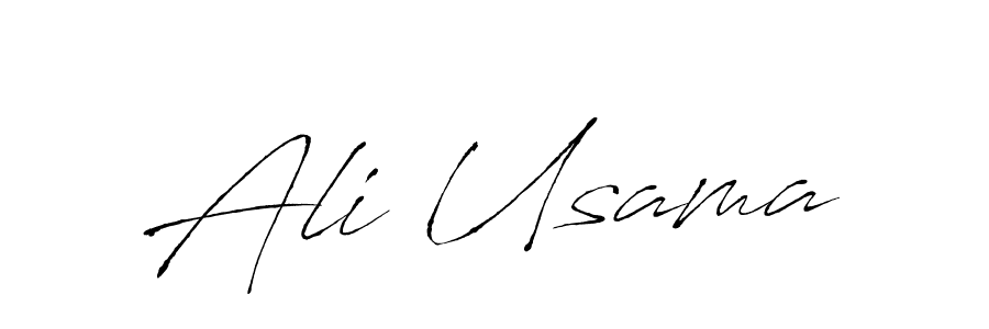 Make a beautiful signature design for name Ali Usama. With this signature (Antro_Vectra) style, you can create a handwritten signature for free. Ali Usama signature style 6 images and pictures png