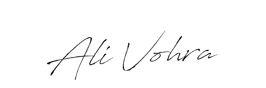 Create a beautiful signature design for name Ali Vohra. With this signature (Antro_Vectra) fonts, you can make a handwritten signature for free. Ali Vohra signature style 6 images and pictures png
