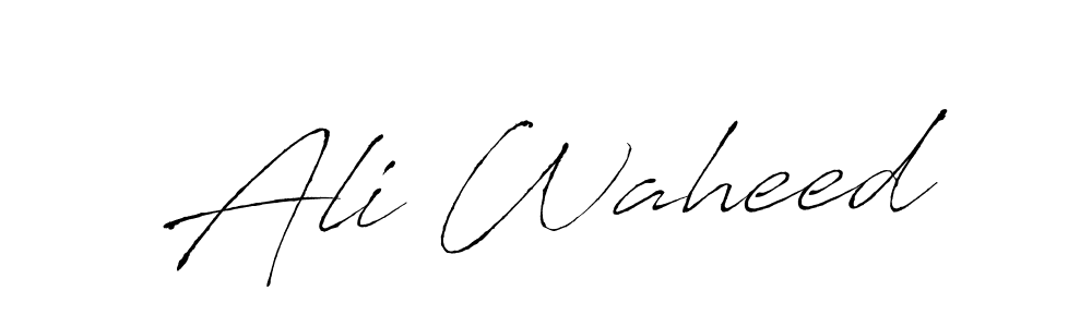 Also we have Ali Waheed name is the best signature style. Create professional handwritten signature collection using Antro_Vectra autograph style. Ali Waheed signature style 6 images and pictures png