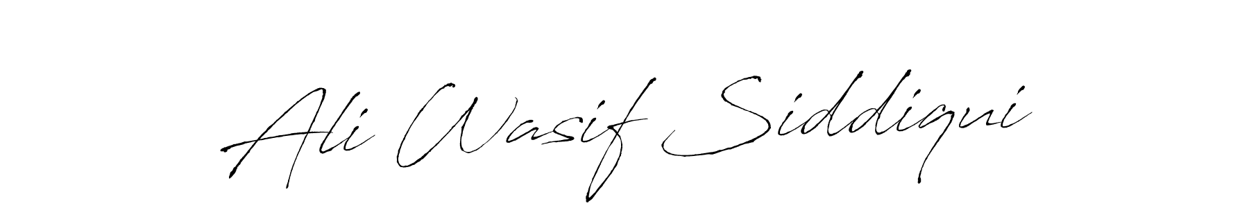 How to make Ali Wasif Siddiqui name signature. Use Antro_Vectra style for creating short signs online. This is the latest handwritten sign. Ali Wasif Siddiqui signature style 6 images and pictures png