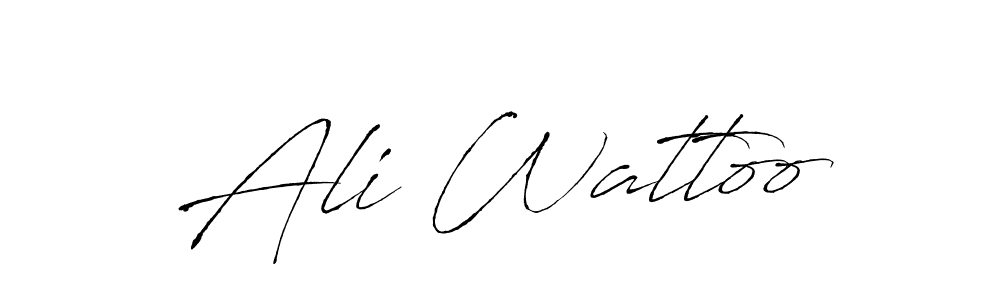 Design your own signature with our free online signature maker. With this signature software, you can create a handwritten (Antro_Vectra) signature for name Ali Wattoo. Ali Wattoo signature style 6 images and pictures png