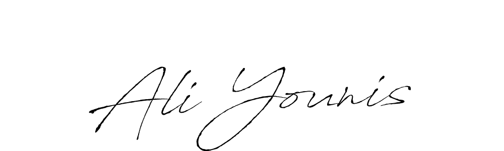 Make a beautiful signature design for name Ali Younis. With this signature (Antro_Vectra) style, you can create a handwritten signature for free. Ali Younis signature style 6 images and pictures png
