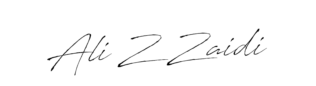 Create a beautiful signature design for name Ali Z Zaidi. With this signature (Antro_Vectra) fonts, you can make a handwritten signature for free. Ali Z Zaidi signature style 6 images and pictures png