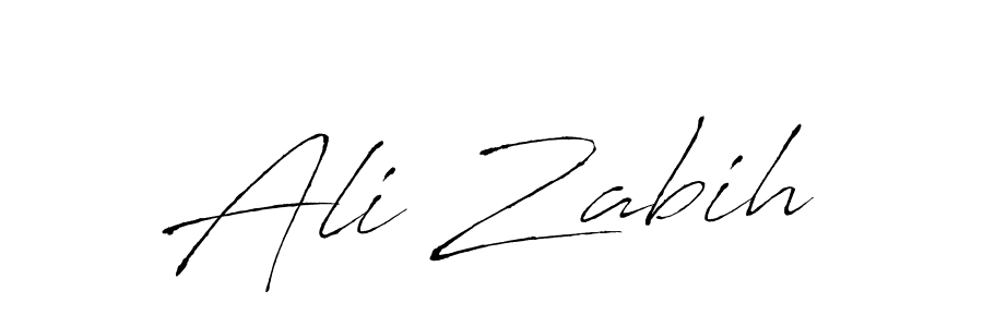 Also we have Ali Zabih name is the best signature style. Create professional handwritten signature collection using Antro_Vectra autograph style. Ali Zabih signature style 6 images and pictures png