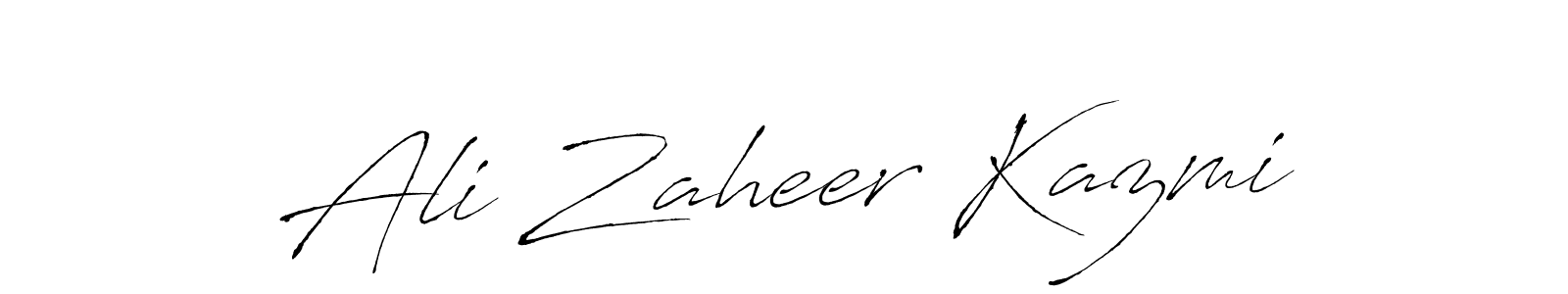 You should practise on your own different ways (Antro_Vectra) to write your name (Ali Zaheer Kazmi) in signature. don't let someone else do it for you. Ali Zaheer Kazmi signature style 6 images and pictures png