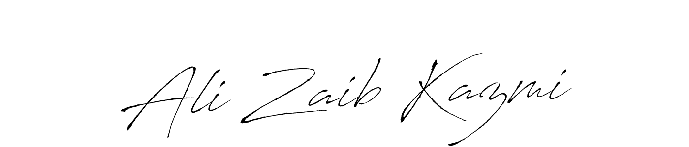 Design your own signature with our free online signature maker. With this signature software, you can create a handwritten (Antro_Vectra) signature for name Ali Zaib Kazmi. Ali Zaib Kazmi signature style 6 images and pictures png