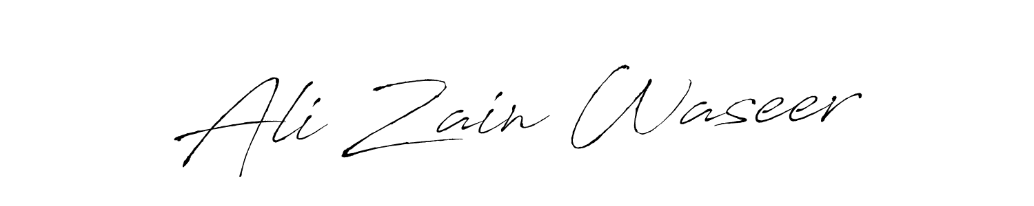 How to make Ali Zain Waseer signature? Antro_Vectra is a professional autograph style. Create handwritten signature for Ali Zain Waseer name. Ali Zain Waseer signature style 6 images and pictures png