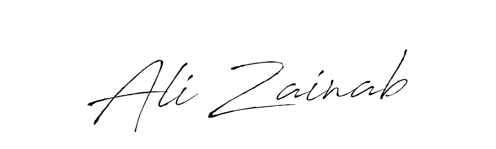 Make a beautiful signature design for name Ali Zainab. With this signature (Antro_Vectra) style, you can create a handwritten signature for free. Ali Zainab signature style 6 images and pictures png