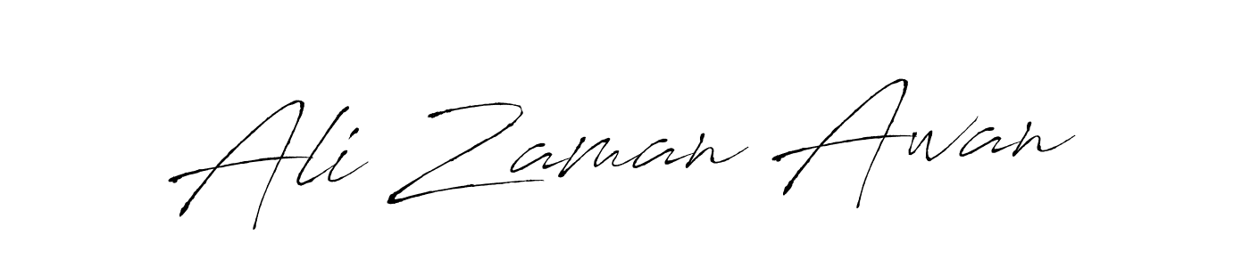 How to make Ali Zaman Awan name signature. Use Antro_Vectra style for creating short signs online. This is the latest handwritten sign. Ali Zaman Awan signature style 6 images and pictures png