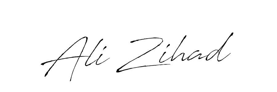 How to make Ali Zihad name signature. Use Antro_Vectra style for creating short signs online. This is the latest handwritten sign. Ali Zihad signature style 6 images and pictures png