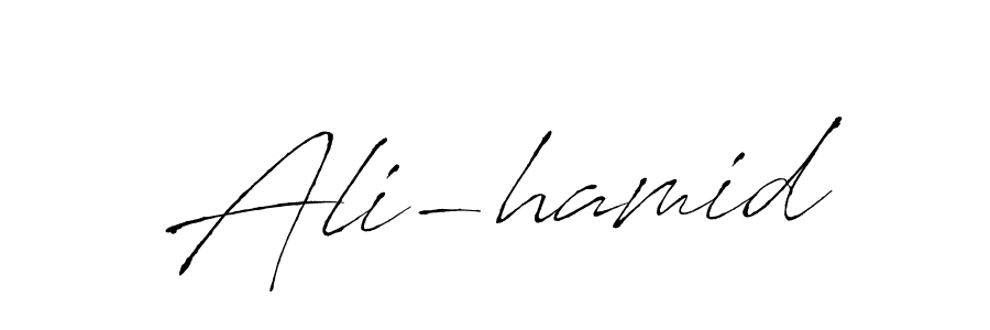 Make a beautiful signature design for name Ali-hamid. With this signature (Antro_Vectra) style, you can create a handwritten signature for free. Ali-hamid signature style 6 images and pictures png