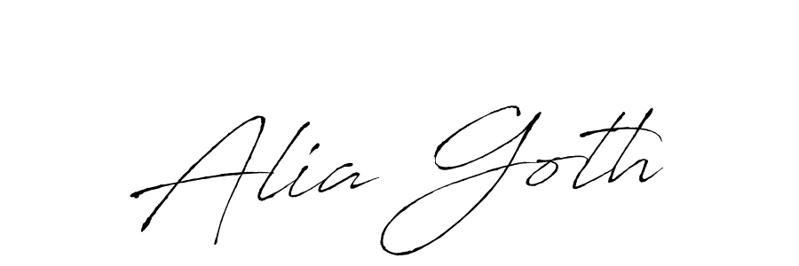 You should practise on your own different ways (Antro_Vectra) to write your name (Alia Goth) in signature. don't let someone else do it for you. Alia Goth signature style 6 images and pictures png
