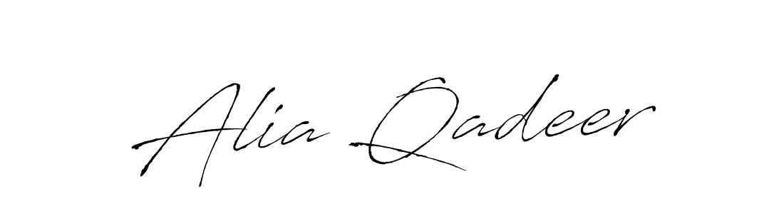 Also we have Alia Qadeer name is the best signature style. Create professional handwritten signature collection using Antro_Vectra autograph style. Alia Qadeer signature style 6 images and pictures png