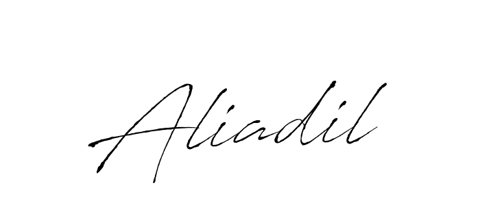 How to make Aliadil name signature. Use Antro_Vectra style for creating short signs online. This is the latest handwritten sign. Aliadil signature style 6 images and pictures png