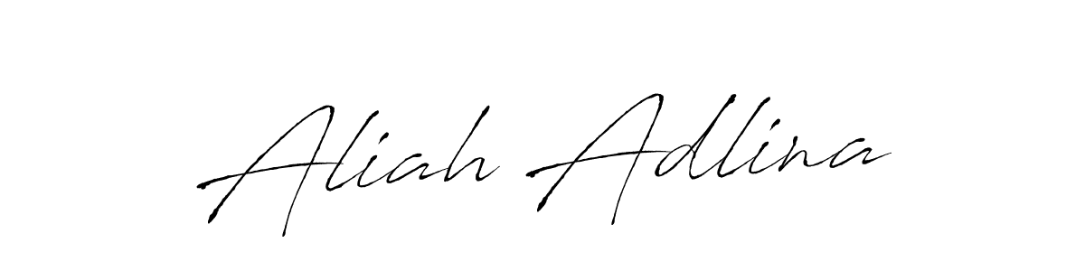 Make a beautiful signature design for name Aliah Adlina. With this signature (Antro_Vectra) style, you can create a handwritten signature for free. Aliah Adlina signature style 6 images and pictures png