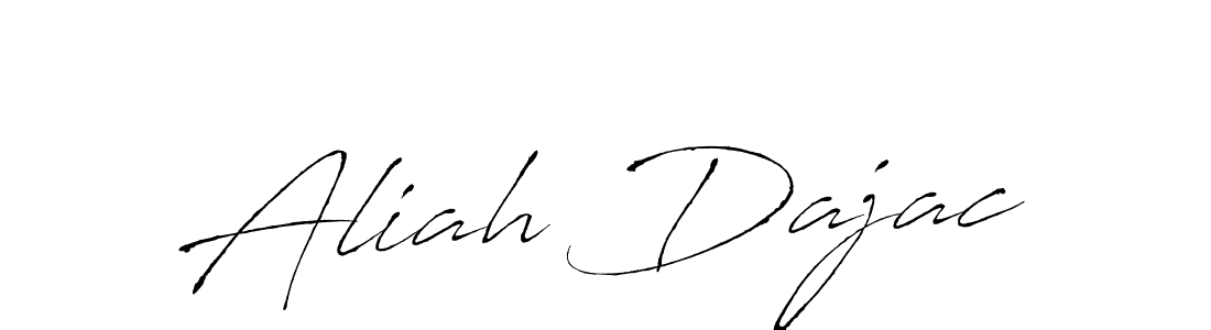 Design your own signature with our free online signature maker. With this signature software, you can create a handwritten (Antro_Vectra) signature for name Aliah Dajac. Aliah Dajac signature style 6 images and pictures png