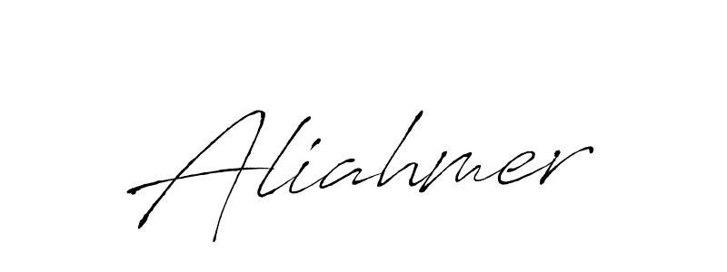 How to make Aliahmer signature? Antro_Vectra is a professional autograph style. Create handwritten signature for Aliahmer name. Aliahmer signature style 6 images and pictures png