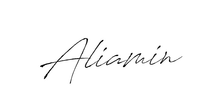 Aliamin stylish signature style. Best Handwritten Sign (Antro_Vectra) for my name. Handwritten Signature Collection Ideas for my name Aliamin. Aliamin signature style 6 images and pictures png