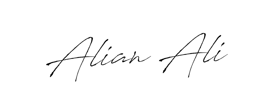 The best way (Antro_Vectra) to make a short signature is to pick only two or three words in your name. The name Alian Ali include a total of six letters. For converting this name. Alian Ali signature style 6 images and pictures png