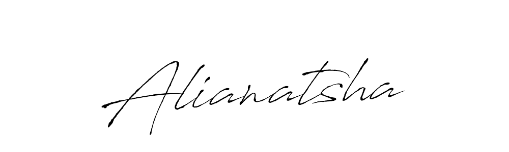 How to make Alianatsha signature? Antro_Vectra is a professional autograph style. Create handwritten signature for Alianatsha name. Alianatsha signature style 6 images and pictures png