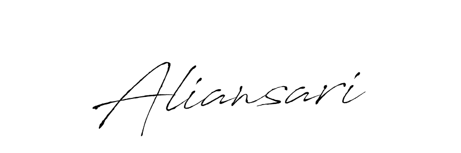 How to make Aliansari name signature. Use Antro_Vectra style for creating short signs online. This is the latest handwritten sign. Aliansari signature style 6 images and pictures png