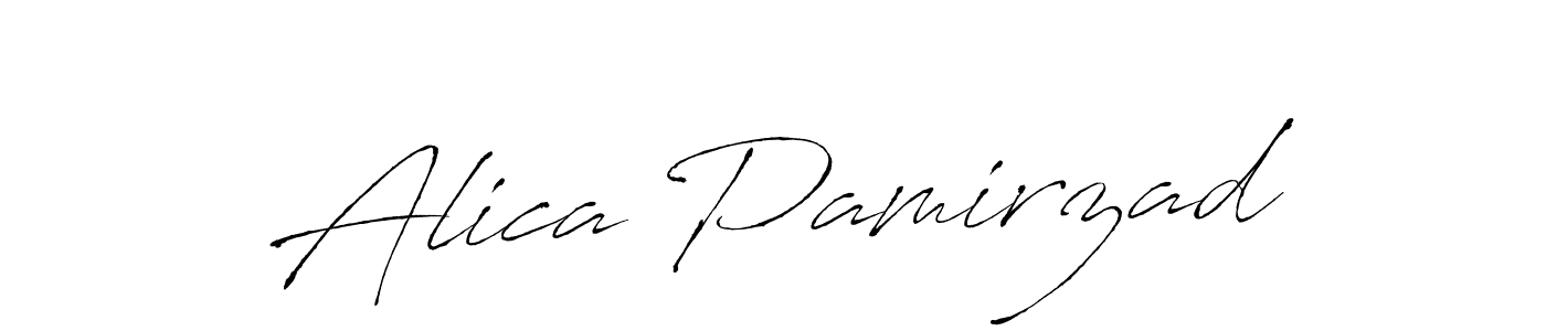 It looks lik you need a new signature style for name Alica Pamirzad. Design unique handwritten (Antro_Vectra) signature with our free signature maker in just a few clicks. Alica Pamirzad signature style 6 images and pictures png