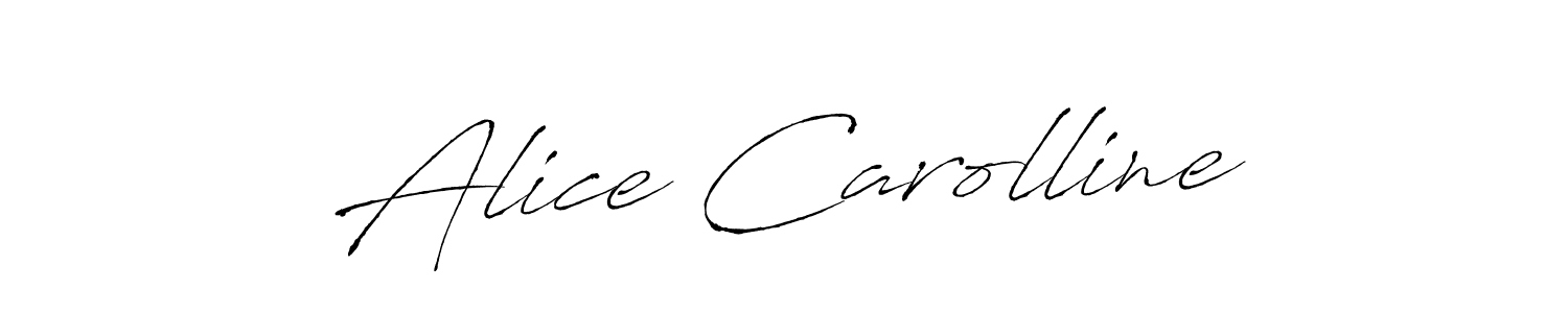 if you are searching for the best signature style for your name Alice Carolline. so please give up your signature search. here we have designed multiple signature styles  using Antro_Vectra. Alice Carolline signature style 6 images and pictures png